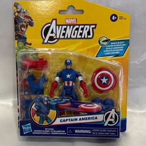 Marvel Avengers Captain America Action Figure - Blue & Red